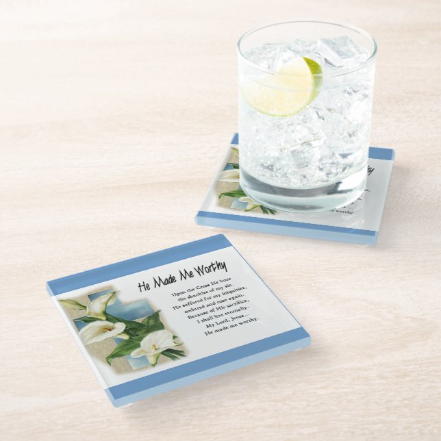 Posavasos De Vidrio Inspirador, me hizo digno (Angular)