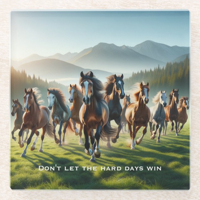 Posavasos De Vidrio Inspirador motivacional (Anverso)