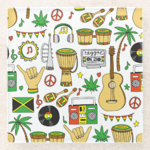 Posavasos De Vidrio Instrumentos musicales: fondo transparente del reg