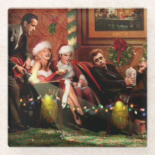 Posavasos De Vidrio Interludio del navidad