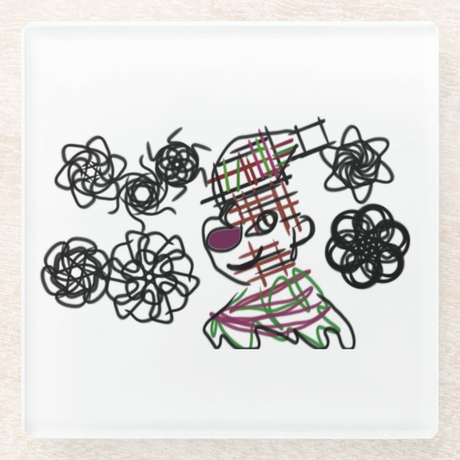 Posavasos De Vidrio invierno de Little Man (Anverso)