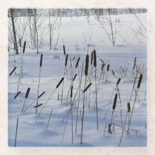 Posavasos De Vidrio Invierno en Quebec, Canadá