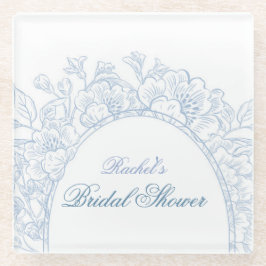 Posavasos De Vidrio Invitación a la ducha de novia de flores silvestre