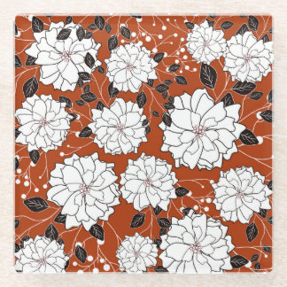 Posavasos De Vidrio Invitación floral: Boda abstracto