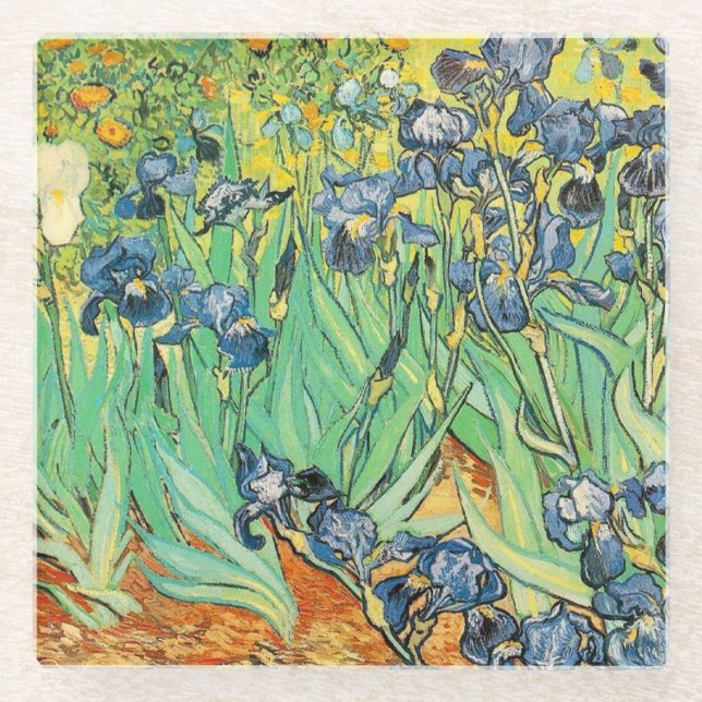 Posavasos De Vidrio Irises - Van Gogh - c1889 (Anverso)