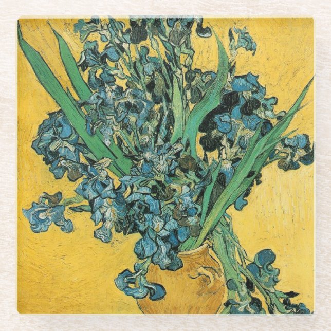 Posavasos De Vidrio Irises - Van Gogh - c1890 (Anverso)