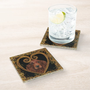 POSAVASOS DE VIDRIO IRISH SETTER