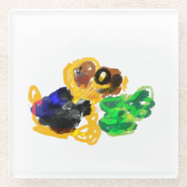 Posavasos De Vidrio irish terrier lo ama (Anverso)