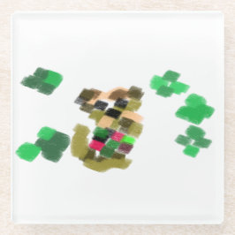 Posavasos De Vidrio  Irish terrier St Patrick's day fun