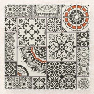 Posavasos De Vidrio Islam Arabic Majolica Tiles Patchwork
