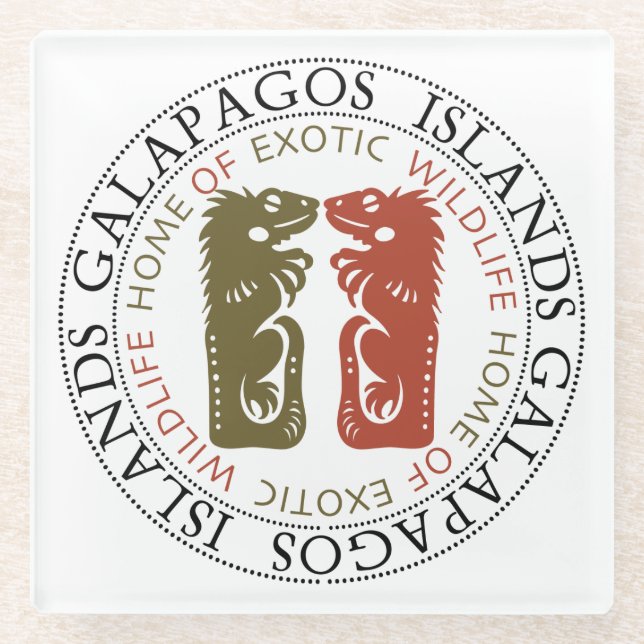 Posavasos De Vidrio Islas Galápagos (Anverso)