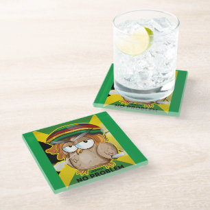 Posavasos De Vidrio Jamaica moderna No hay problema gracioso