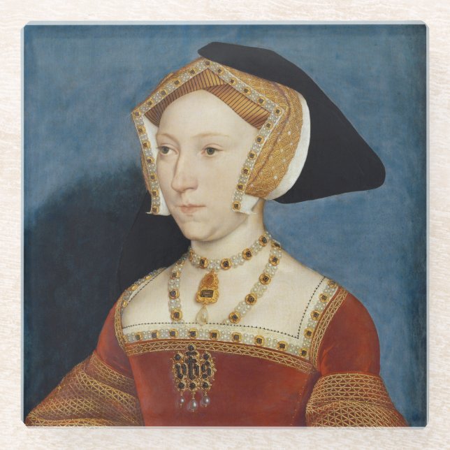 Posavasos De Vidrio Jane Seymour - Hans Holbien the Younger - 1536 (Anverso)
