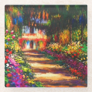 Posavasos De Vidrio Jardín de Monet en Giverny