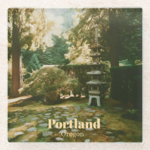 Posavasos De Vidrio Jardín Japonés, Portland, Oregon Recuerdo