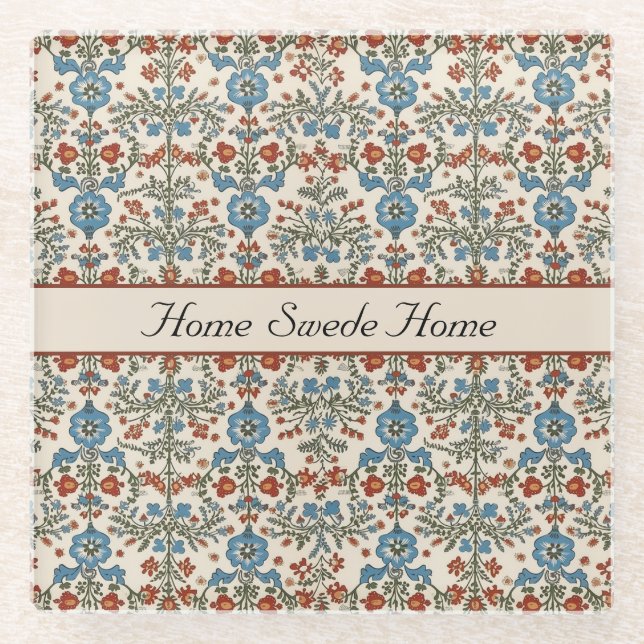 Posavasos De Vidrio Jardín noruego, personalizado (Anverso)