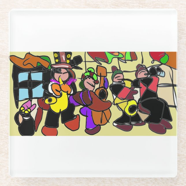 Posavasos De Vidrio Jazz Autumn (Anverso)