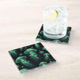 Posavasos De Vidrio Jellyfish Glow