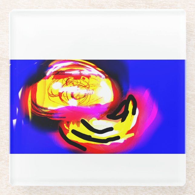 Posavasos De Vidrio jellyfish wave  (Anverso)