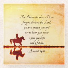 Posavasos De Vidrio Jeremías 29:11 Porque conozco los planes que tengo