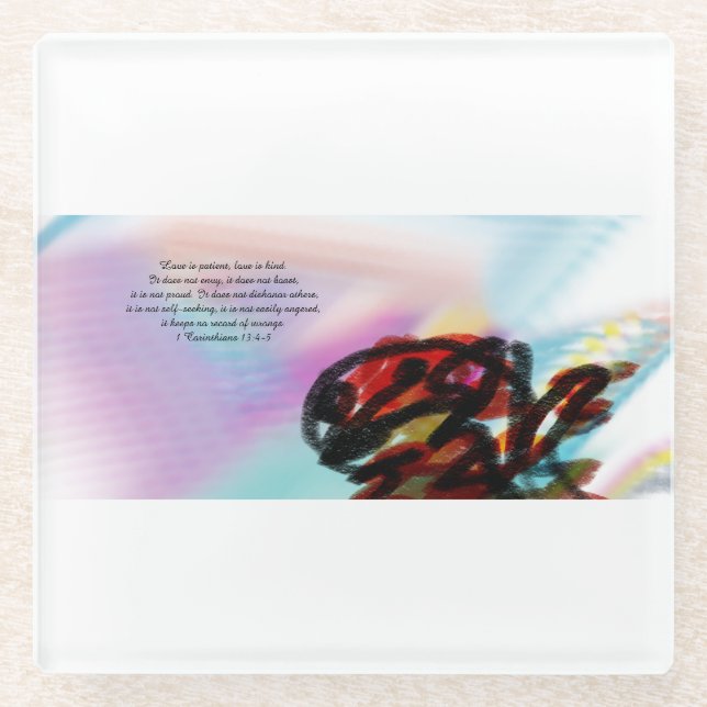 Posavasos De Vidrio jesus aquí (Anverso)