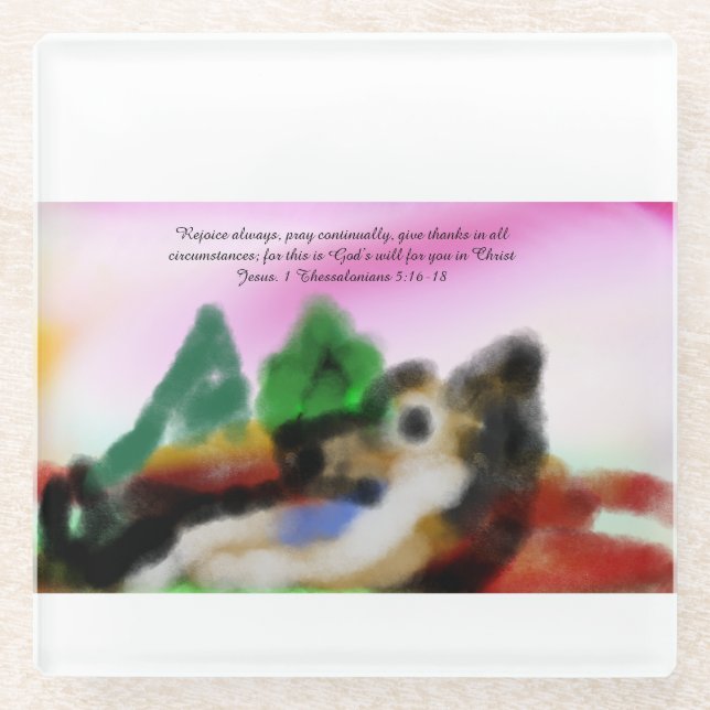 Posavasos De Vidrio jesús aquí  (Anverso)