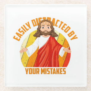 Posavasos De Vidrio Jesús divertido