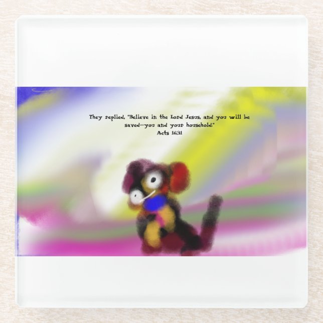 Posavasos De Vidrio Jesús es luz (Anverso)