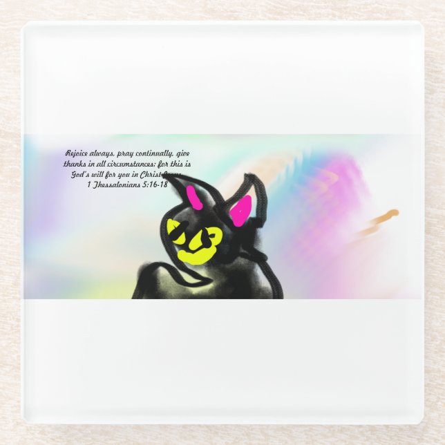 Posavasos De Vidrio jesus live  (Anverso)