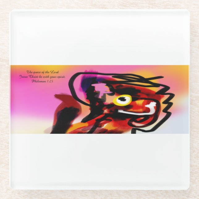 Posavasos De Vidrio jesus spirit  (Anverso)