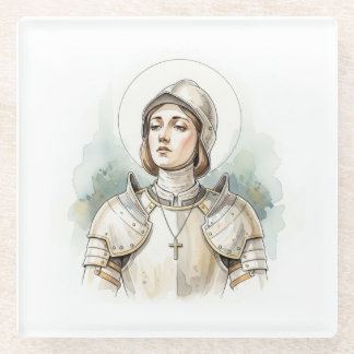 Posavasos De Vidrio Joan of Arc , Catholic Gifts
