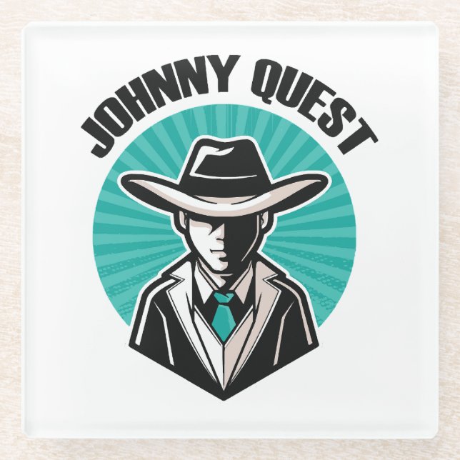 Posavasos De Vidrio Johnny Quest (Anverso)