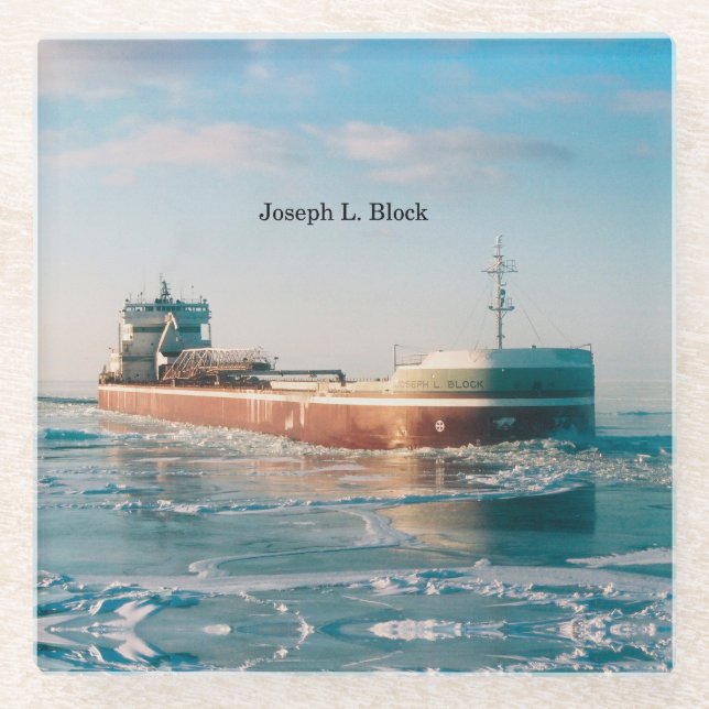 Posavasos De Vidrio Joseph L. Bastante de vidrio (Anverso)