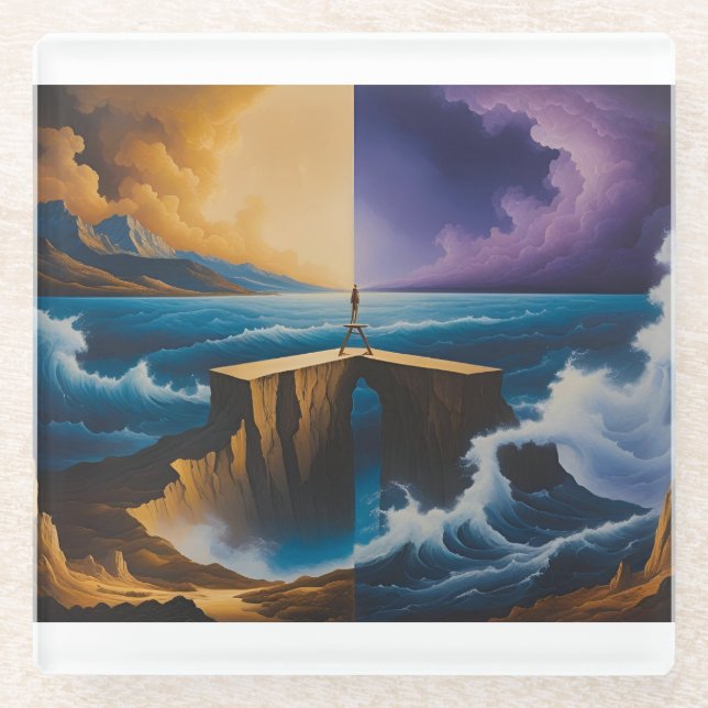 Posavasos de vidrio Journey Between Worlds (Anverso)