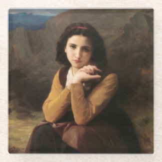Posavasos De Vidrio Joven muchacha de Bouguereau