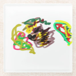 Posavasos De Vidrio Juego de hedgehog otoño