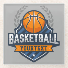 Posavasos De Vidrio Jugador de baloncesto AÑADIR NOMBRE DE equipo de e