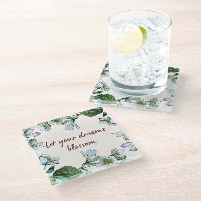 Posavasos De Vidrio Jusmin Blossom Coaster (Angular)