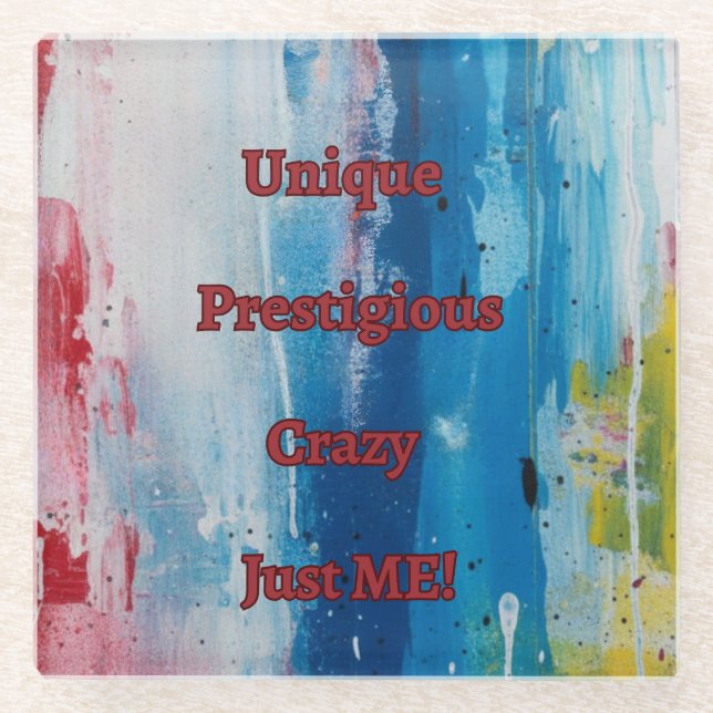 Posavasos De Vidrio Just ME (Anverso)