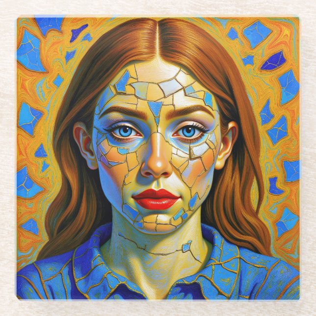 Posavasos De Vidrio “Kaela” - Pattern of a Past (Anverso)