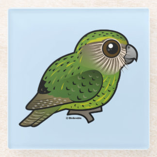 Posavasos De Vidrio Kakapo de Birdorable
