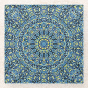 Posavasos De Vidrio Kaleidoscopio 2 Noche estrellada