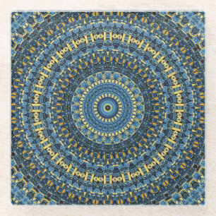Posavasos De Vidrio Kaleidoscopio 3 Noche estrellada