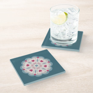 Posavasos De Vidrio Kaleidoscopio de latido