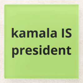 Posavasos De Vidrio Kamala Harris es la elección del presidente 2024