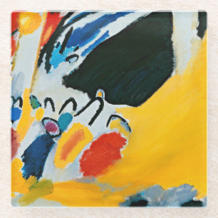 Posavasos De Vidrio Kandinski Impresión III Concierto Pintura Abstract