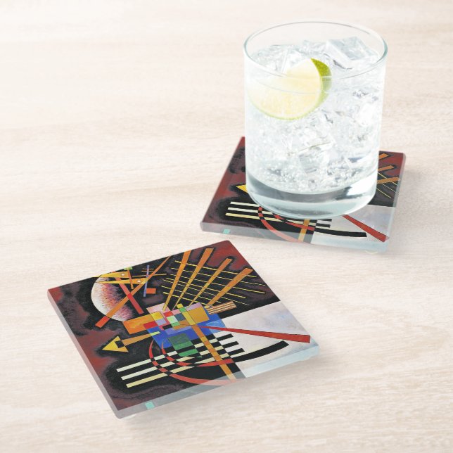 Posavasos De Vidrio Kandinsky - Arriba y a la Izquierda, (Angular)