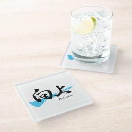 Posavasos De Vidrio Kanji Kojo/Mejorar Caligrafía Japonesa