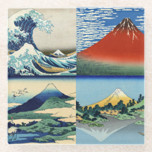 Posavasos De Vidrio Katsushika Hokusai - 36 vistas del Monte Fuji