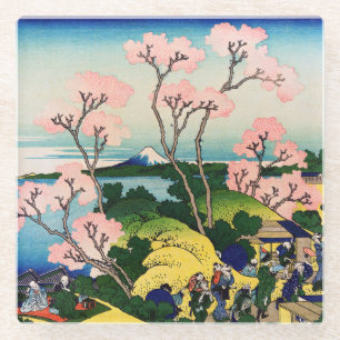 Posavasos De Vidrio Katsushika Hokusai - Gotenyama, Tokaido, Shinagawa